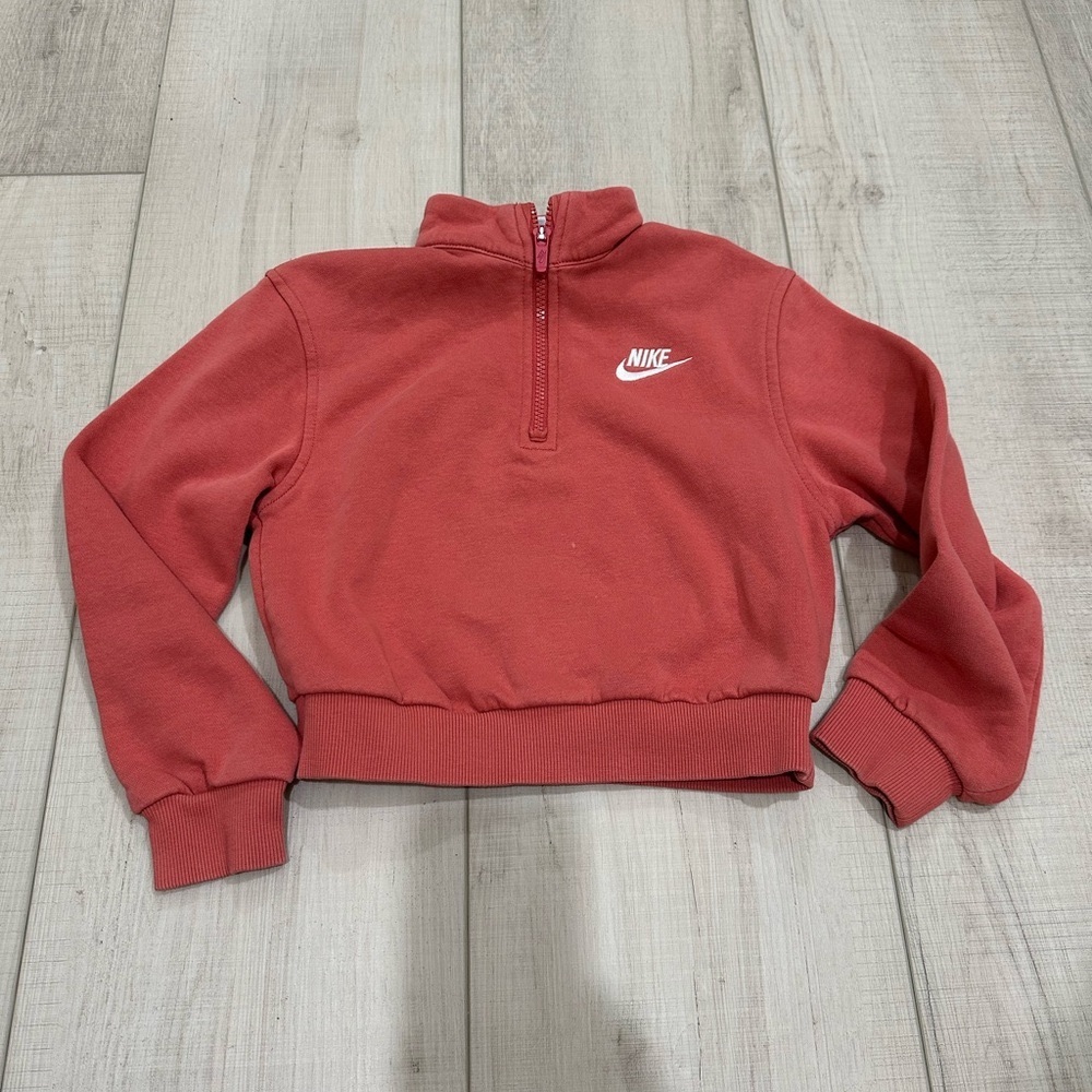 Nike Half-Zip Cropped Sweatshirt Girls size small